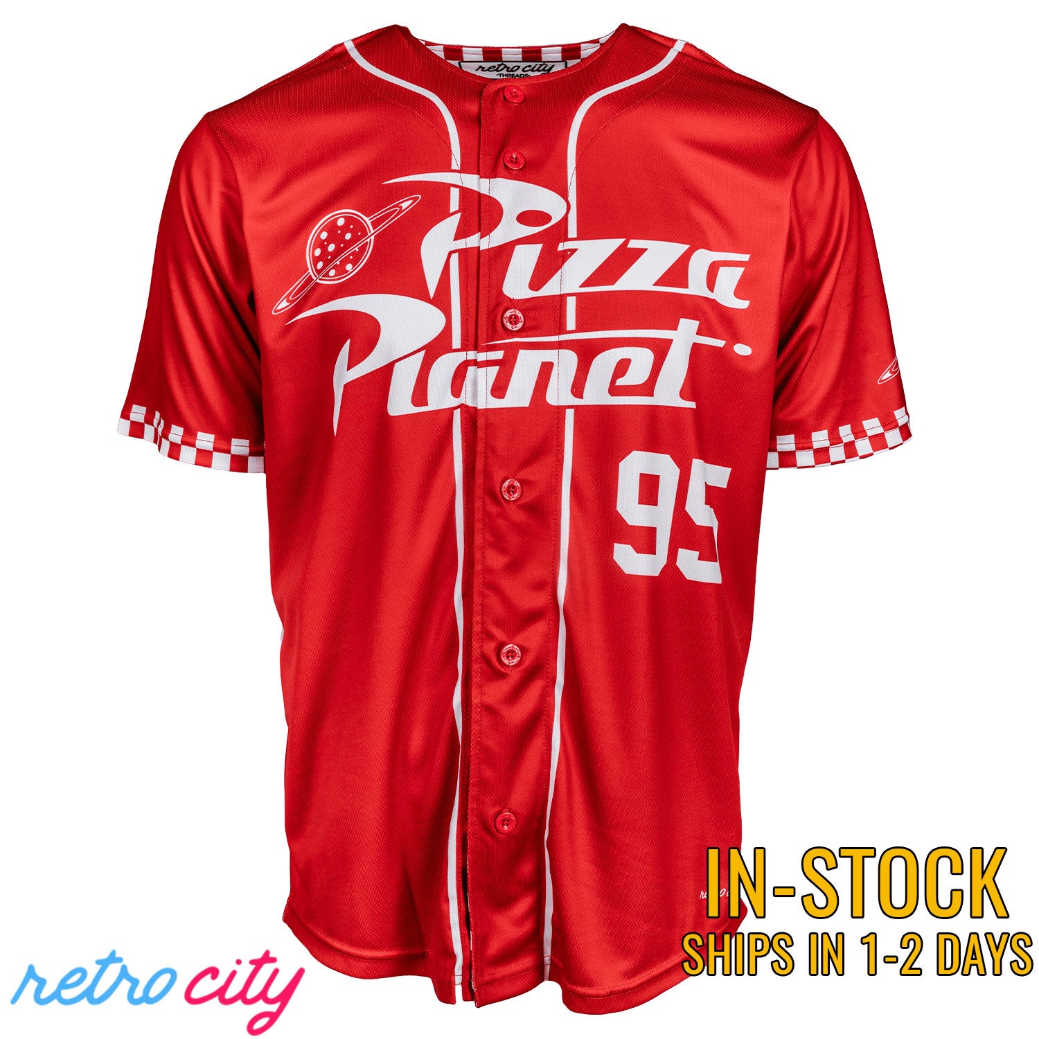 Pizza Planet Toy Story Disney Andy Baseball Jersey Shirt