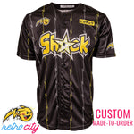 Shock Pikachu Pokémon Full-Button Baseball Jersey Shirt