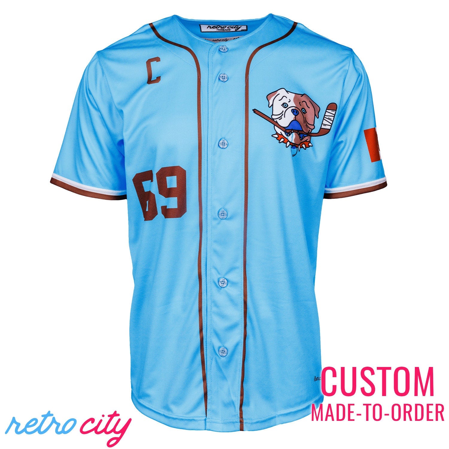 Sudbury Bulldogs Shoresy Letterkenny Full-Button Baseball Jersey