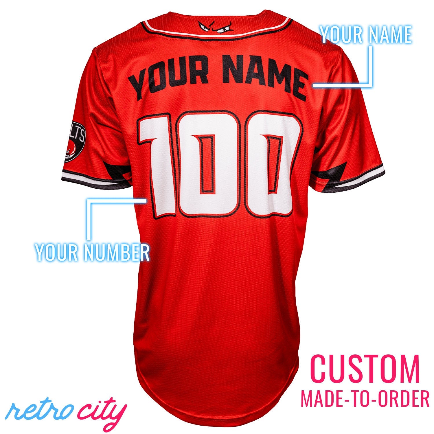Volts Voltorb Pokemon Full-Button Baseball Jersey *CUSTOM*