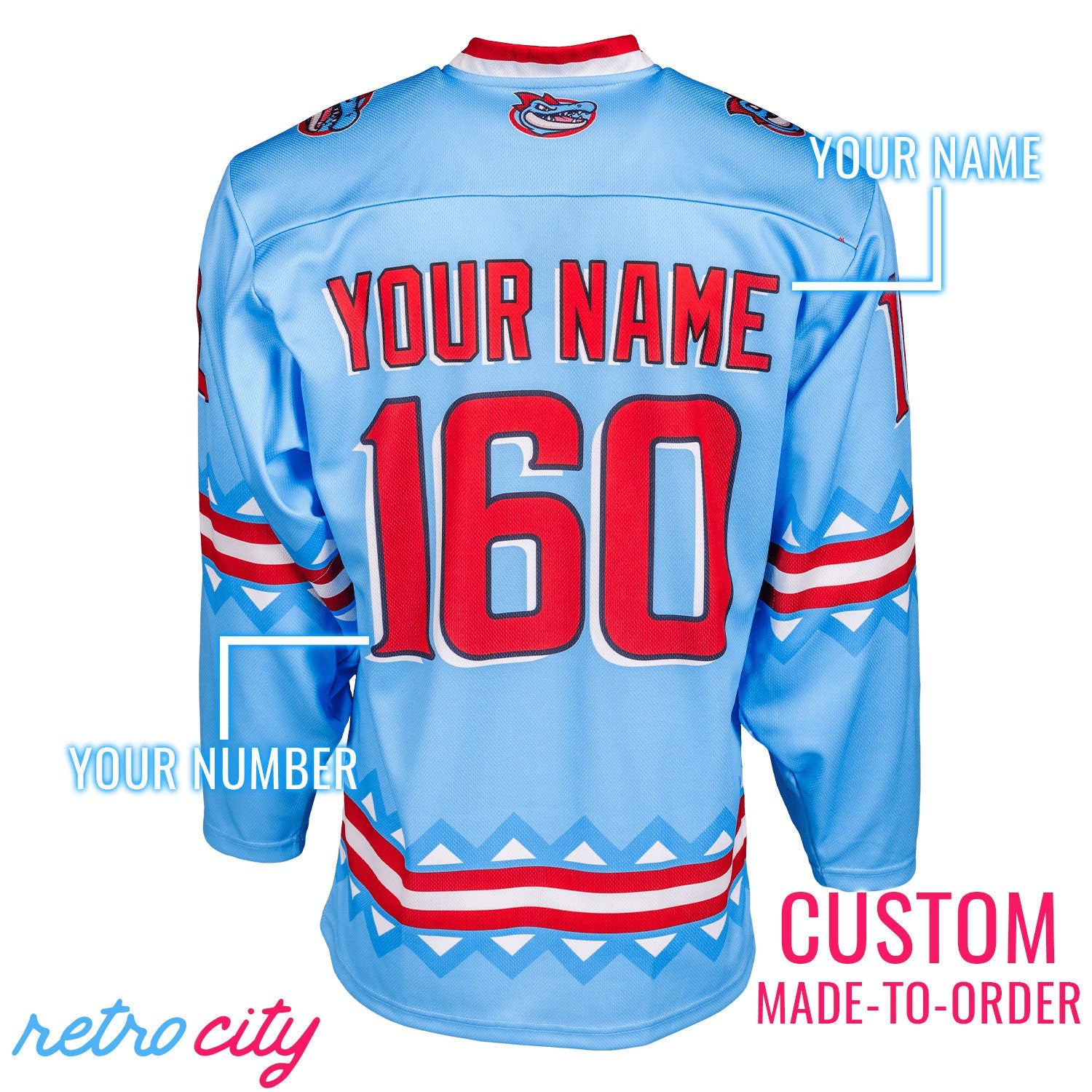 Feraligatr Gatrs PokéLeague Lace-Up Hockey Jersey Sweater