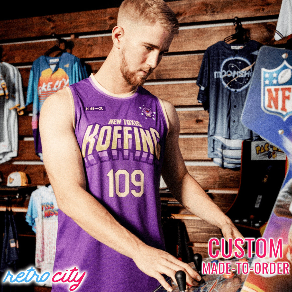 New Toxic Koffing Pokemon Basketball Jersey *CUSTOM*
