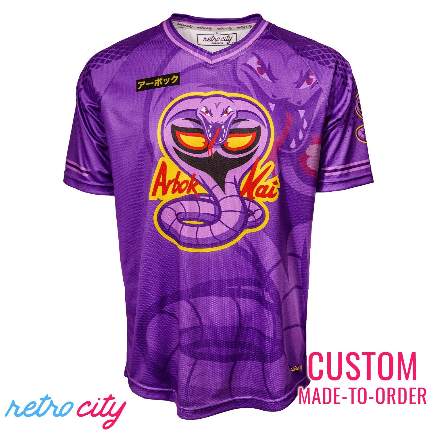 Arbok Kai Pokemon V-neck Baseball Jersey *CUSTOM*