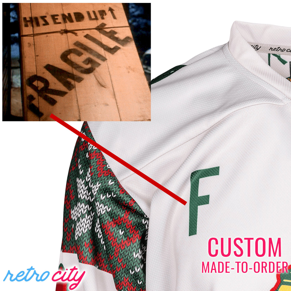 A Christmas Story Fragile Lamp Ralphie Hockey Jersey *CUSTOM*