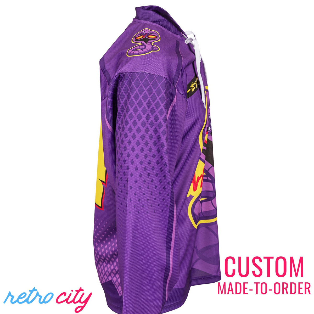 Arbok Kai Pokemon Lace-Up Hockey Jersey Sweater *CUSTOM*