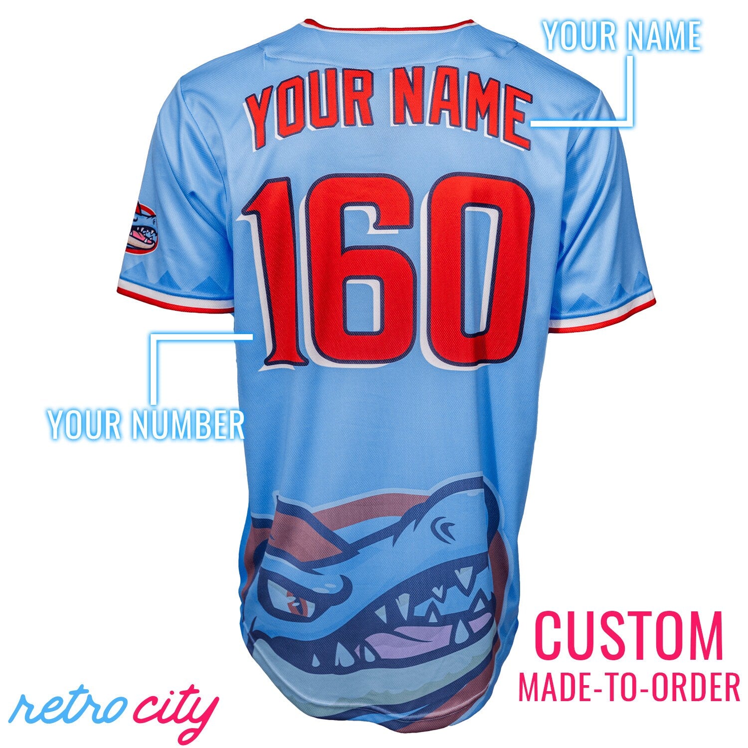 Feraligatr Gatrs PokéLeague Full-Button Baseball Jersey