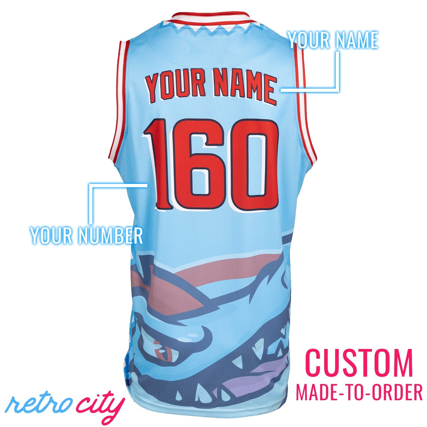 Feraligatr Gatrs Pokemon Basketball Jersey *CUSTOM*