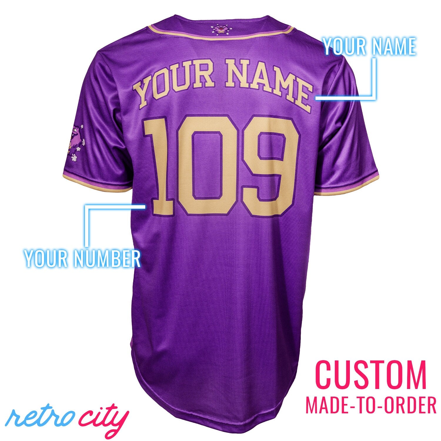 New Toxic Koffing Pokemon Full-Button Baseball Jersey *CUSTOM*