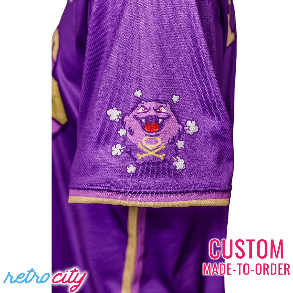 New Toxic Koffing Pokemon Full-Button Baseball Jersey *CUSTOM*