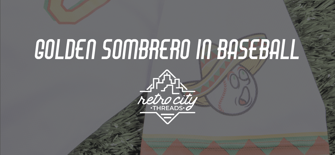 Golden Sombrero In Baseball Retro City Threads