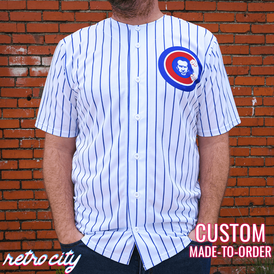Chicago Cubs Nicolas Cage Custom Baseball Jersey Shirt