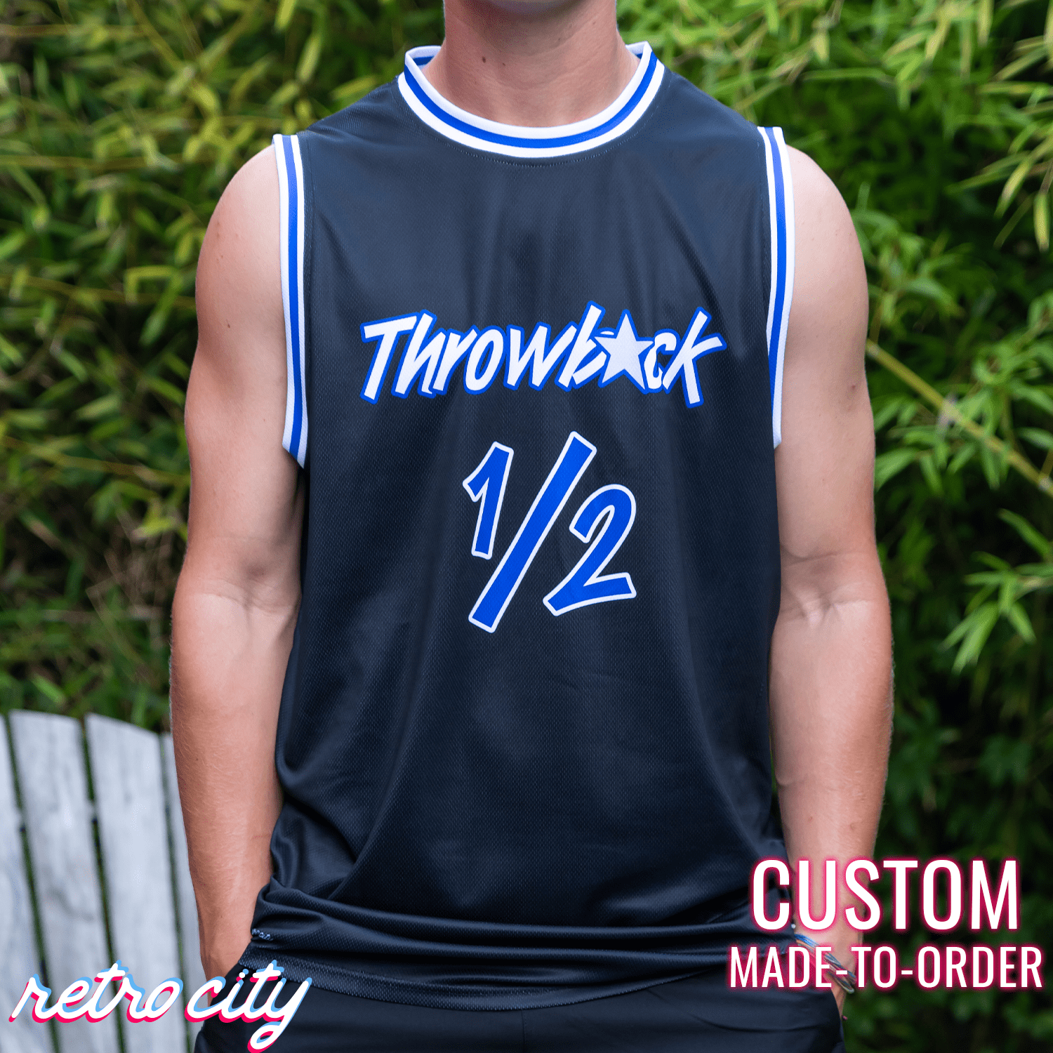 Lil Penny Throwback Custom Basketball Jersey (Blue) 4XL