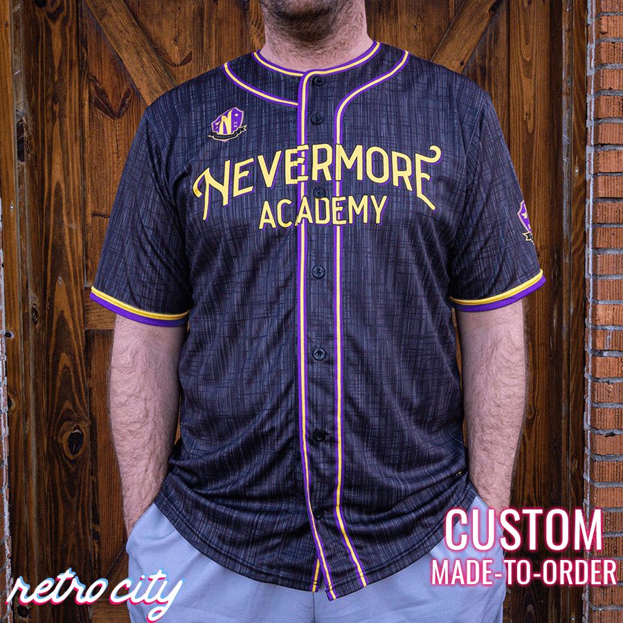 Nevermore Academy Addams Family Wednesday Addams Baseball Jersey Shirt