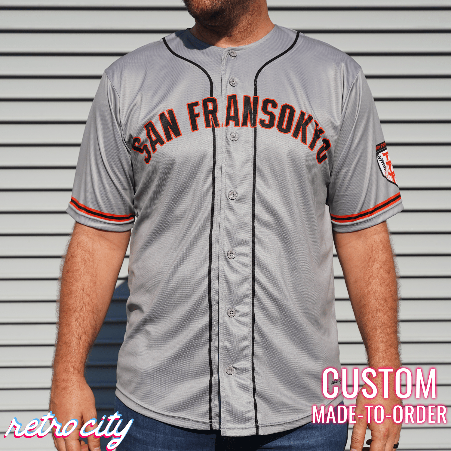 San Fransokyo Ninjas Full-Button Baseball Jersey J2 6T