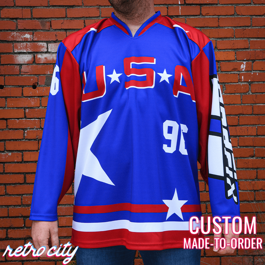 Team USA The Mighty Ducks Custom Hockey Jersey Sweater