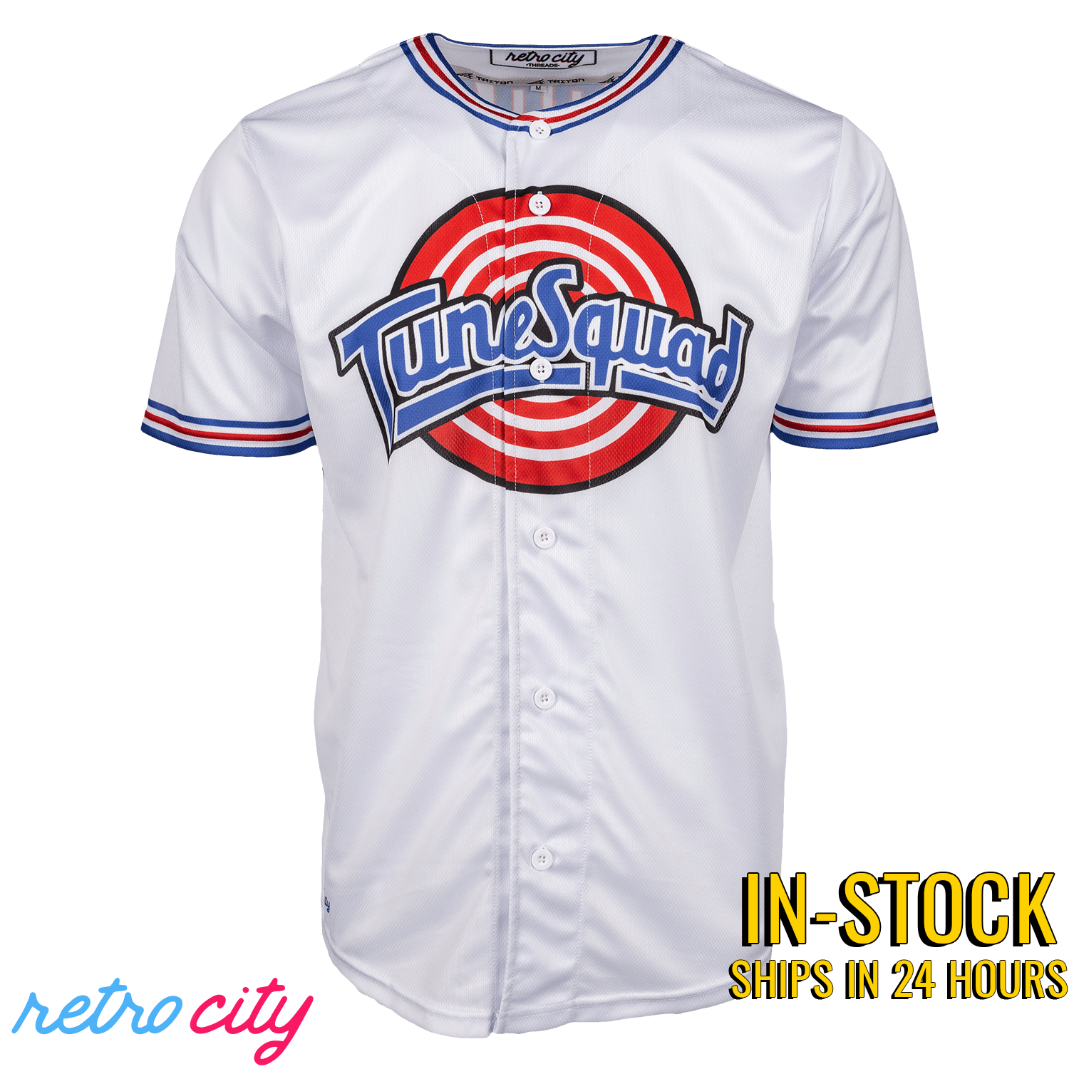 tune squad 'space jam' michael jordan baseball jersey *in-stock*