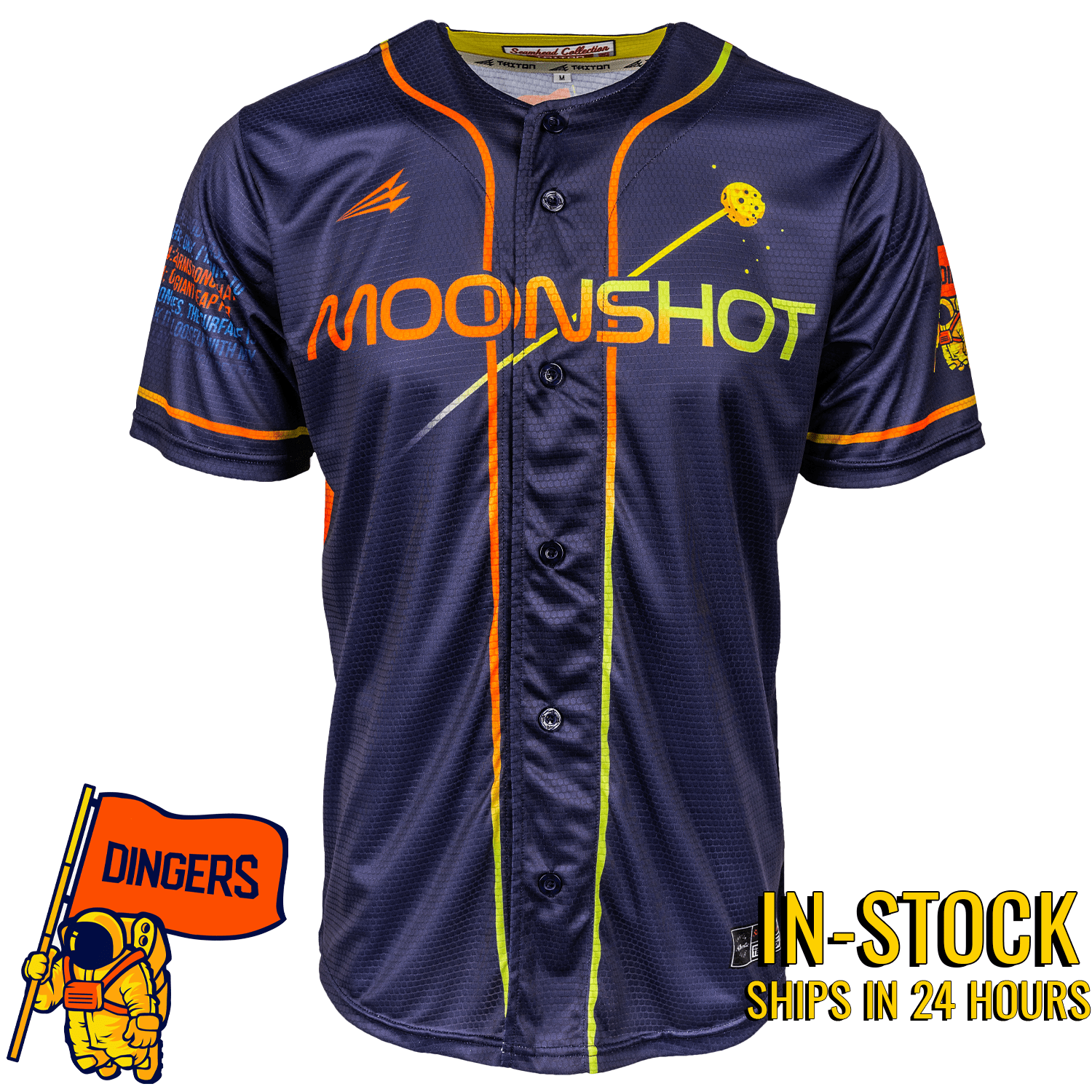 Moonshot Houston Full-Button Baseball Jersey *IN-STOCK*