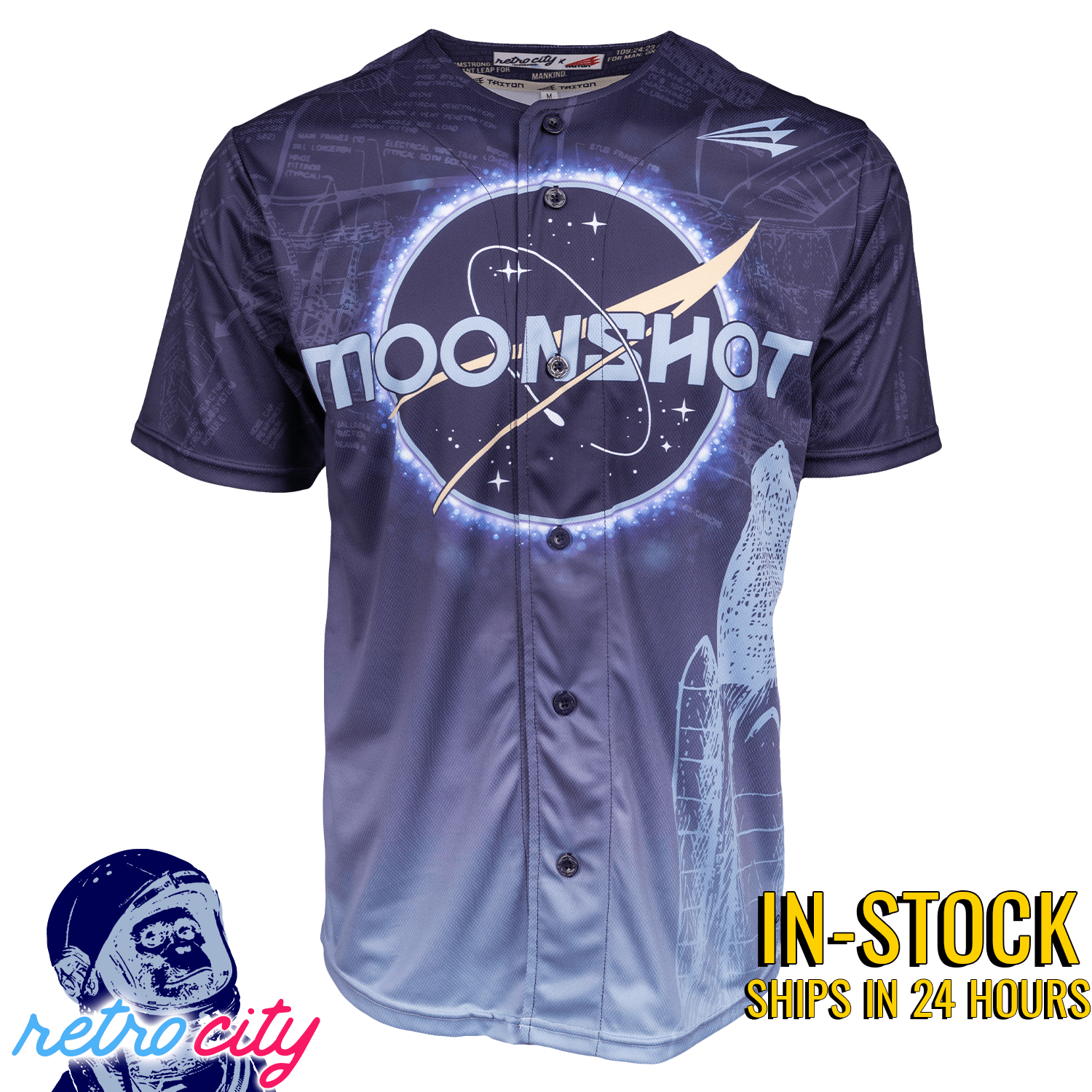 Moonshot NASA Seamhead Collection Triton Baseball Jersey
