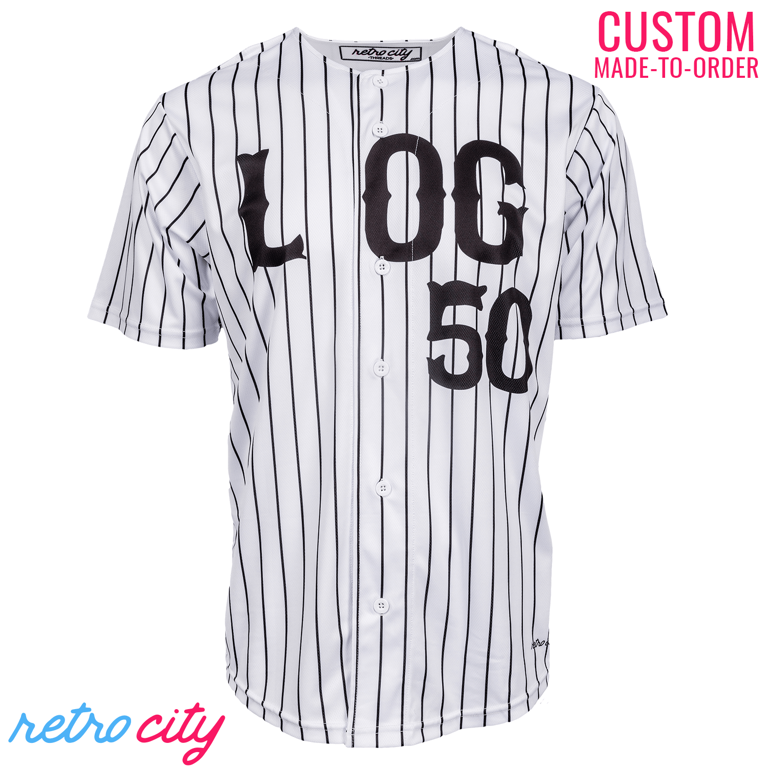 Kendall Roy Succession 'L to the OG' Pinstripe Full-Button Baseball Jersey