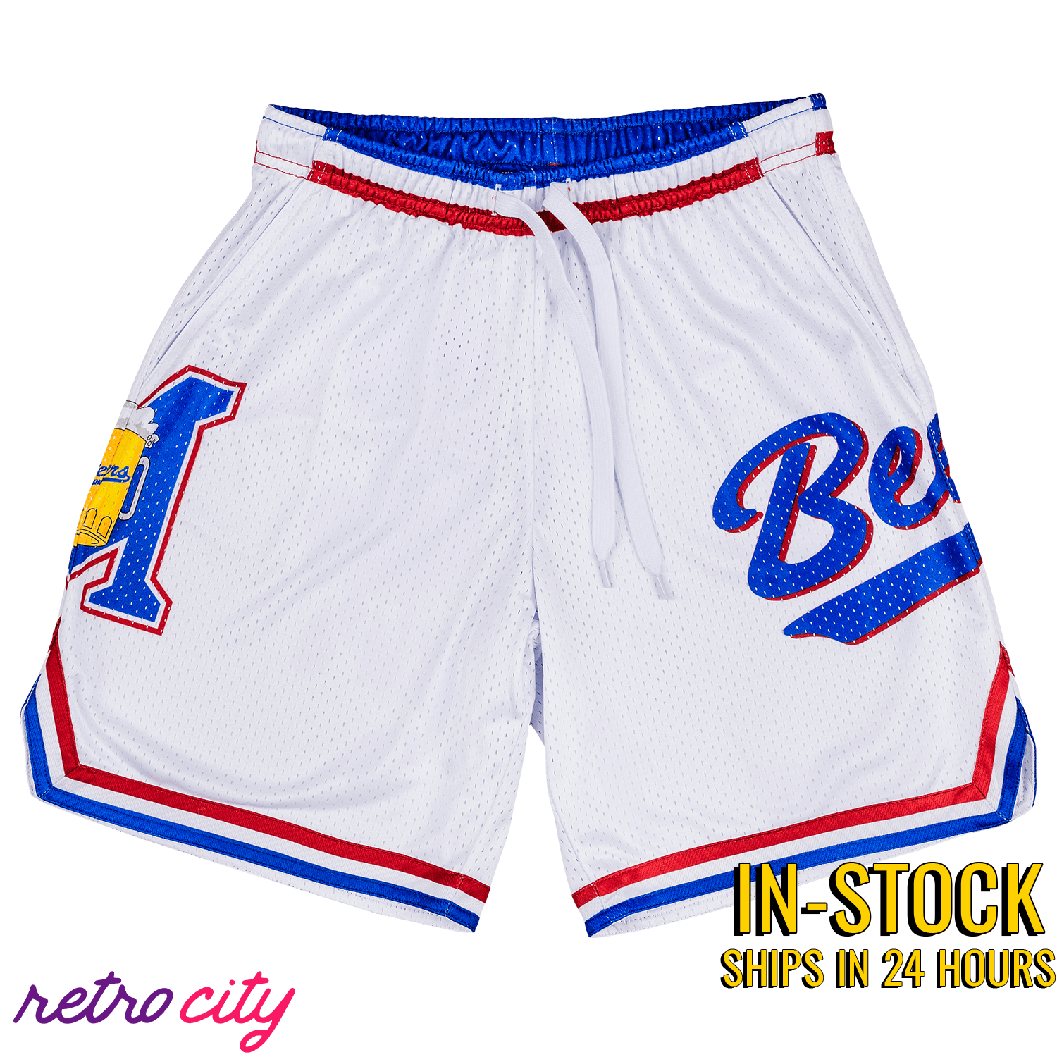 BASEketball Movie Beers Retro Mesh Pocket Shorts