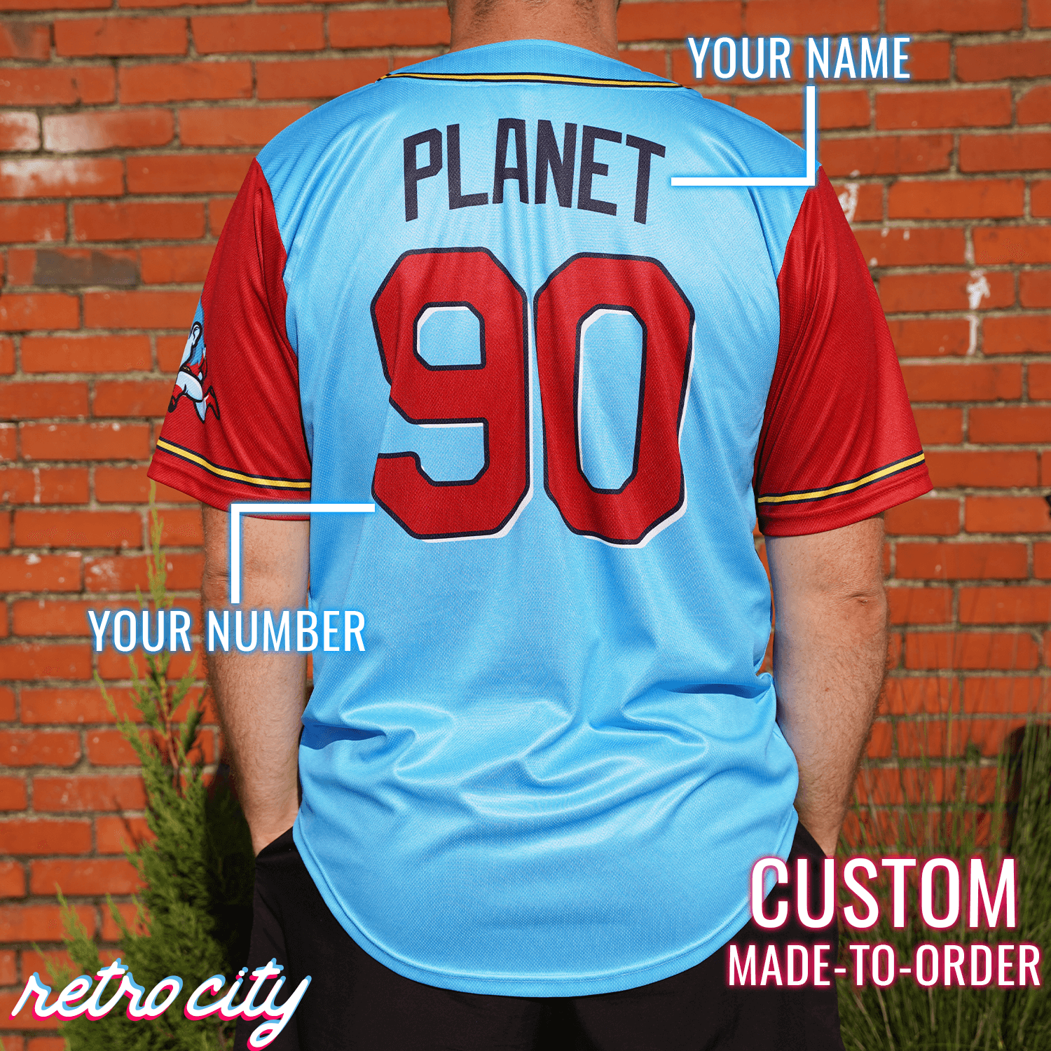 Planeteers Captain Planet Full-Button Baseball Jersey