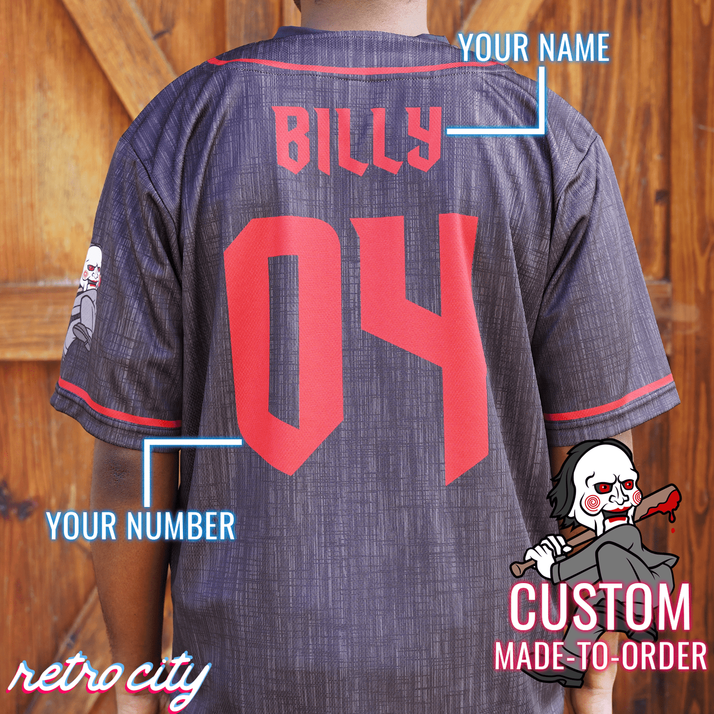 Billy Slasher Series Full-Button Baseball Jersey