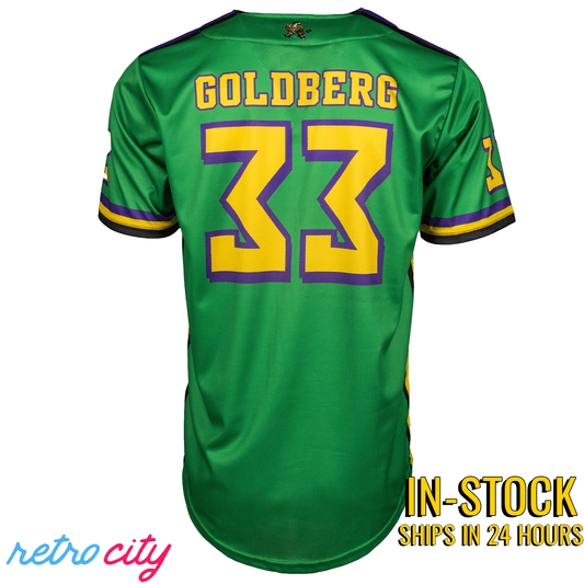 Mighty Ducks Goldberg Full-Button Baseball Jersey *IN-STOCK*