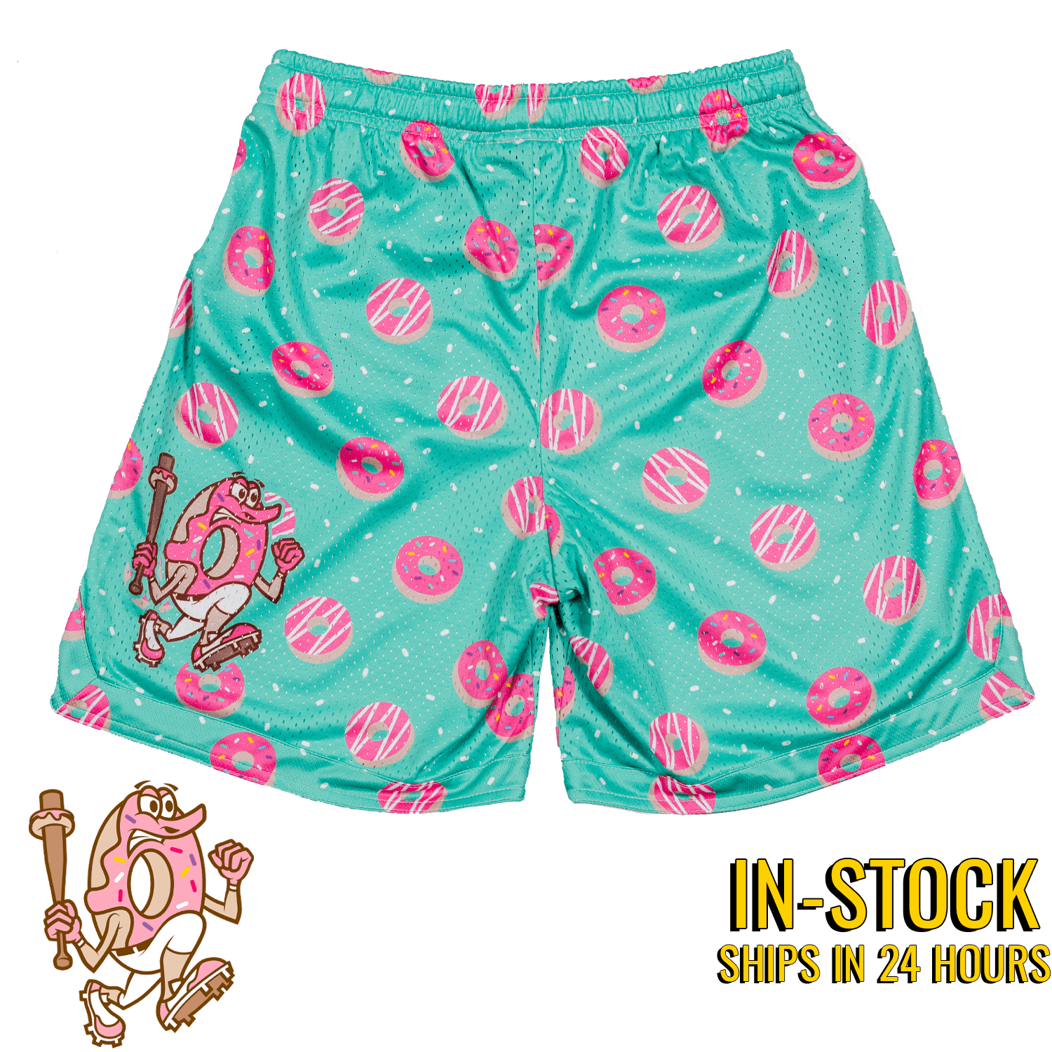 Doughnuts 'N Dingers Retro Mesh Pocket Shorts *IN-STOCK*