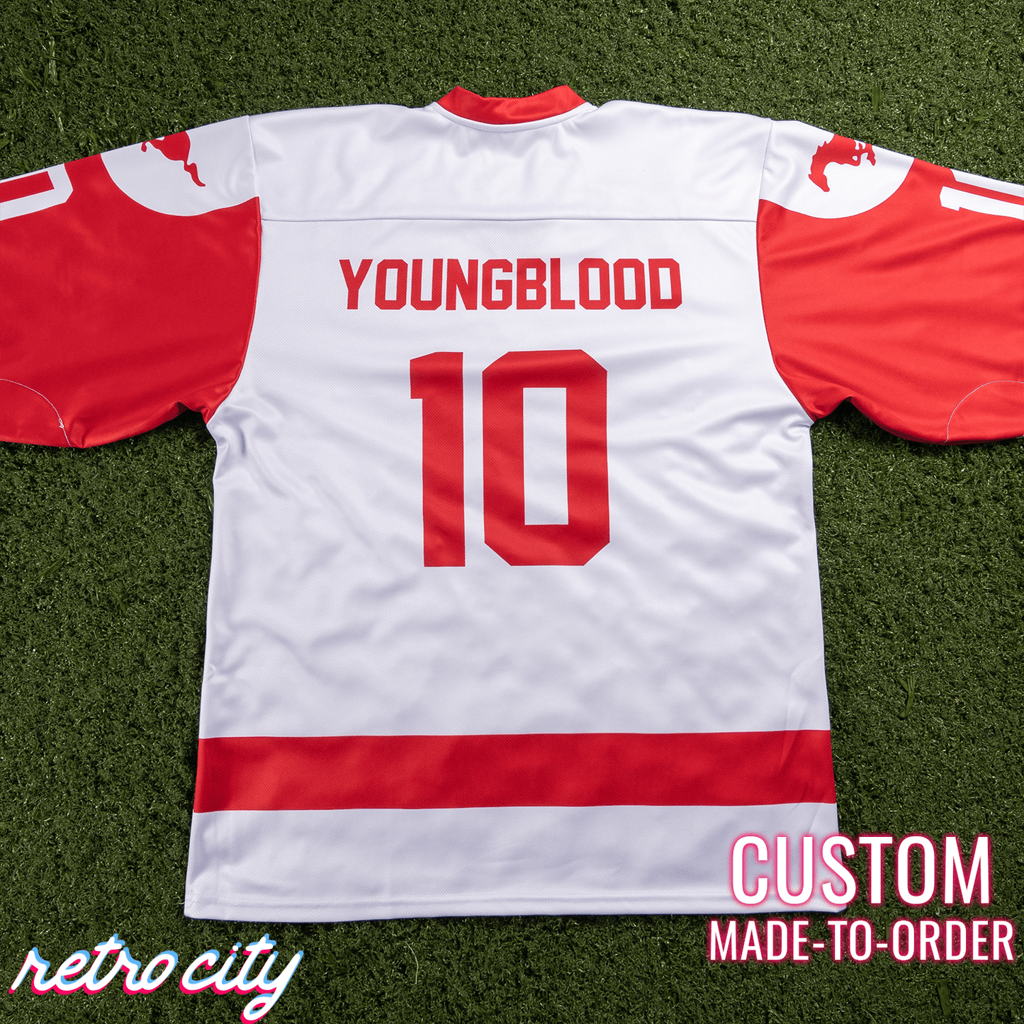 Any Name Number Youngblood Hamilton Mustangs Retro Custom Hockey Jersey  White