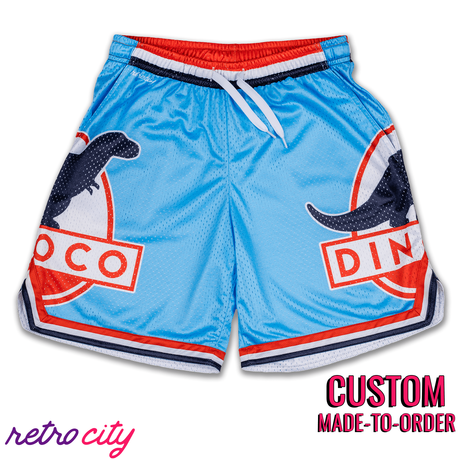 Dinoco Cars Disney Movie Retro Mesh Pocket Shorts