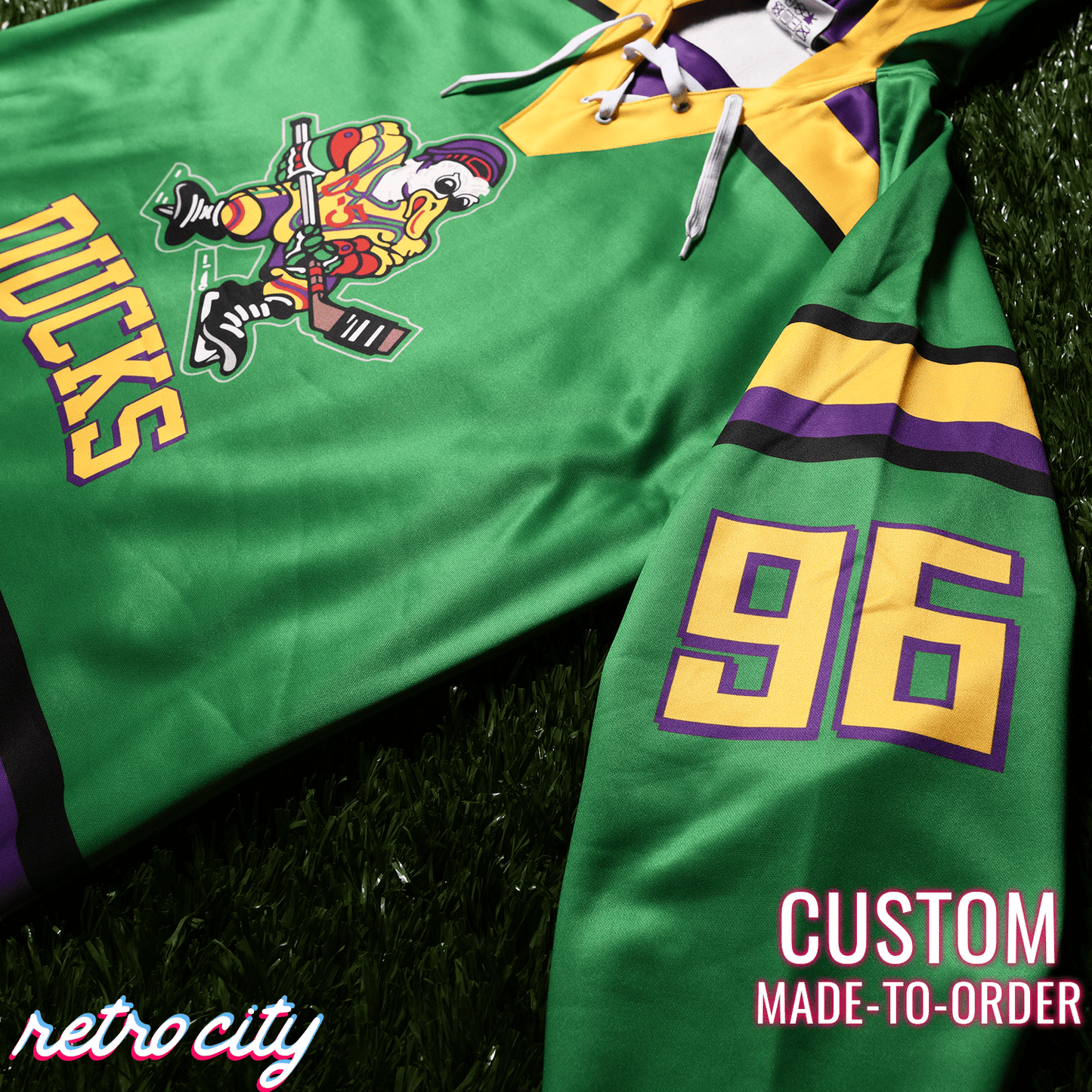 retro-city-threads The Mighty Ducks Goldberg Jersey- Custom Mighty Ducks Jersey (White) 4XL