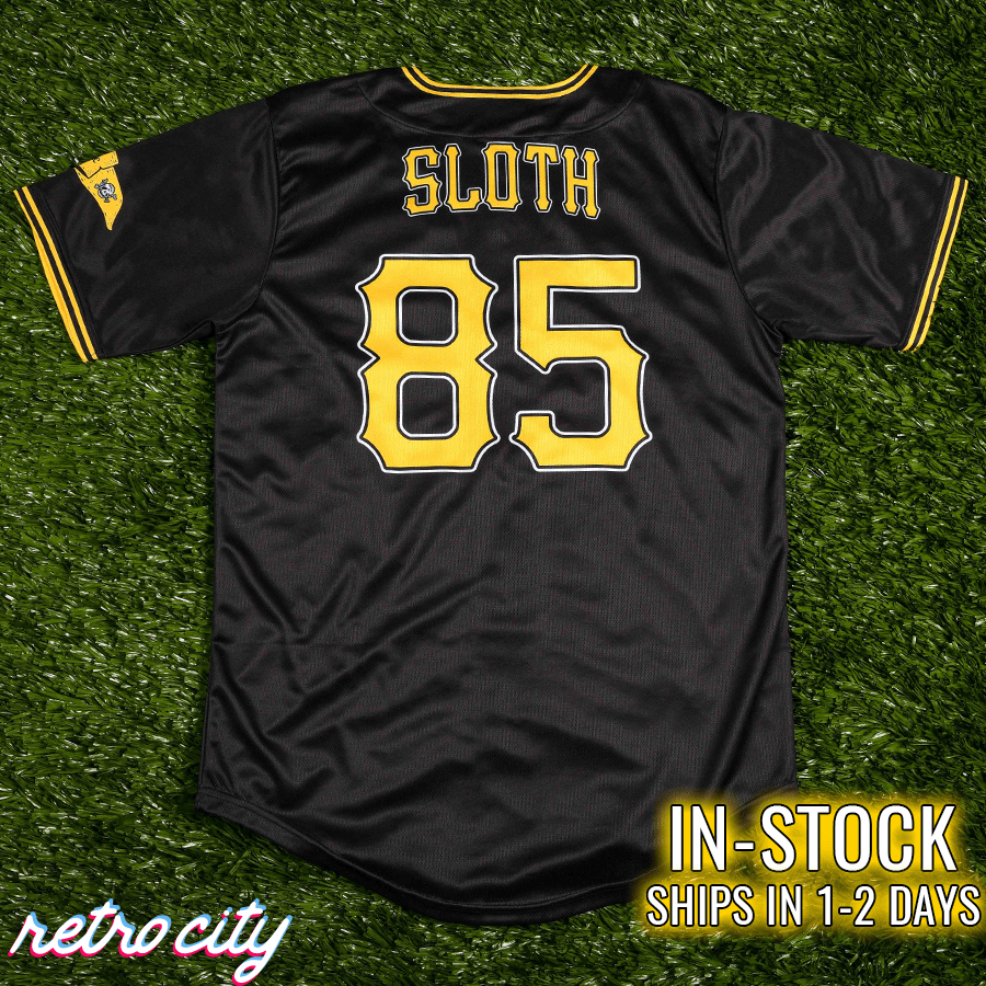 Sloth Pirates Baseball Jersey (Black) *IN-STOCK* Adult XL
