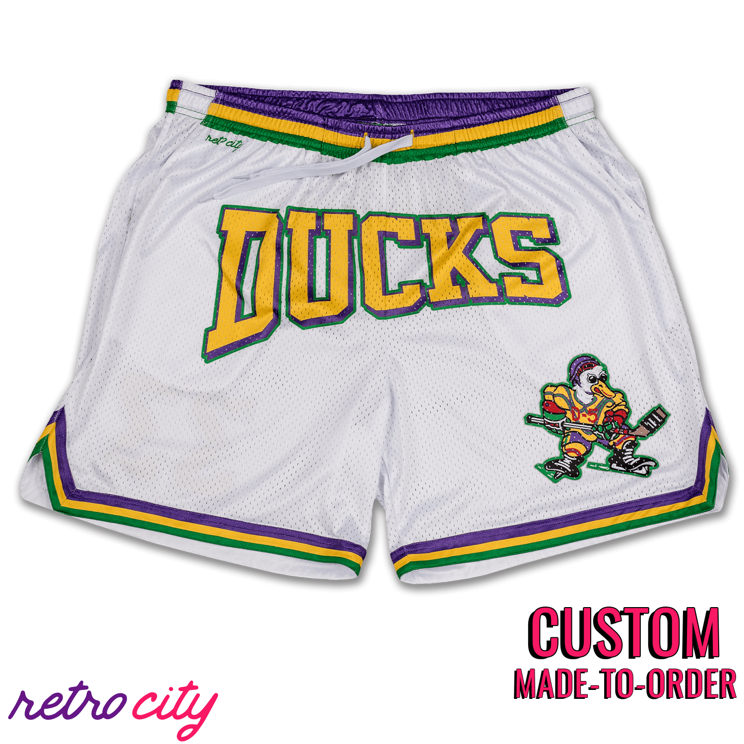 Mighty Ducks Hockey Goldberg Disney Retro Mesh Shorts