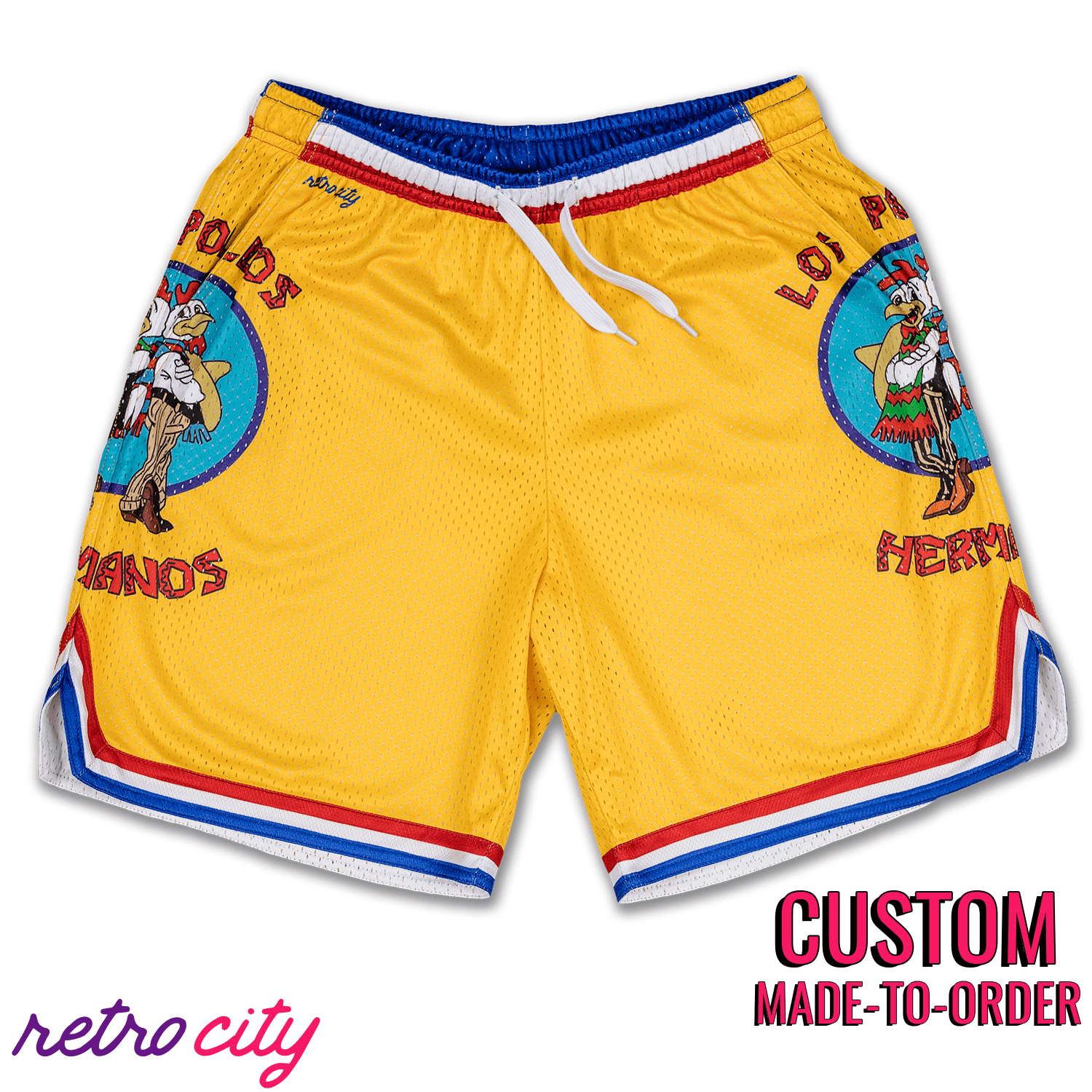 Los Pollos Hermanos Gus Fring Breaking Bad Retro Mesh Shorts