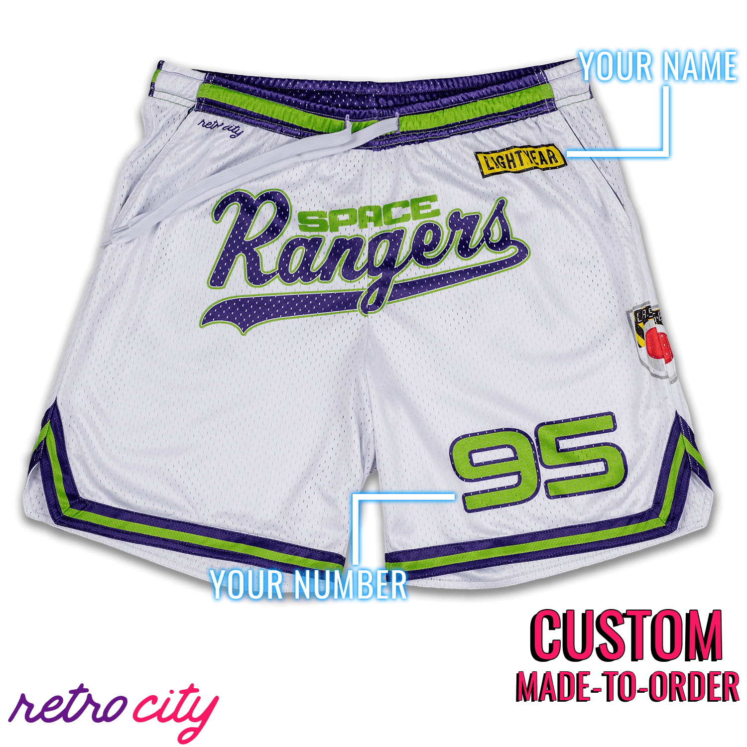 Space Rangers Retro Mesh Shorts