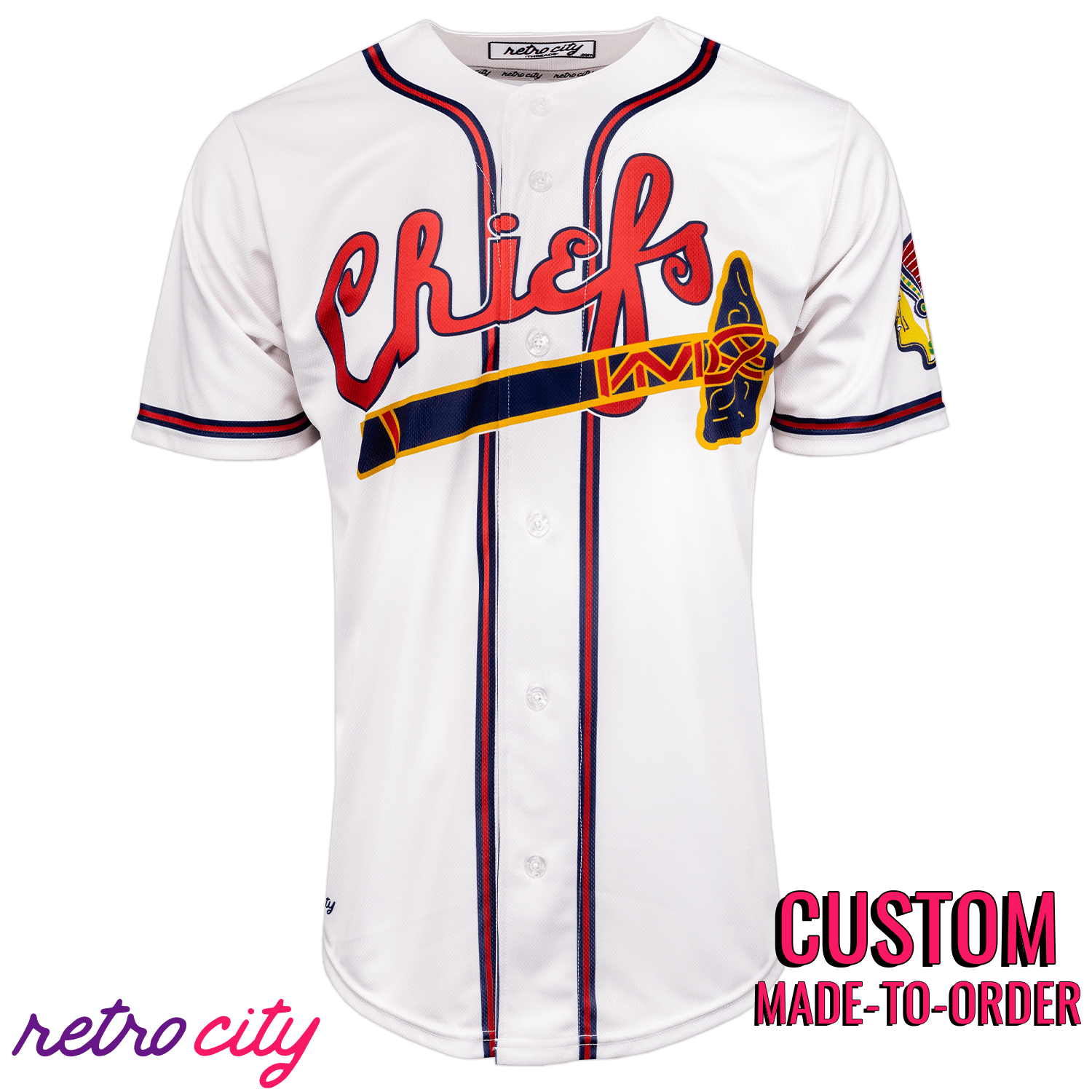 Hartford Chiefs 1949 Replica Vintage Baseball Jersey Ebbets Flannel
