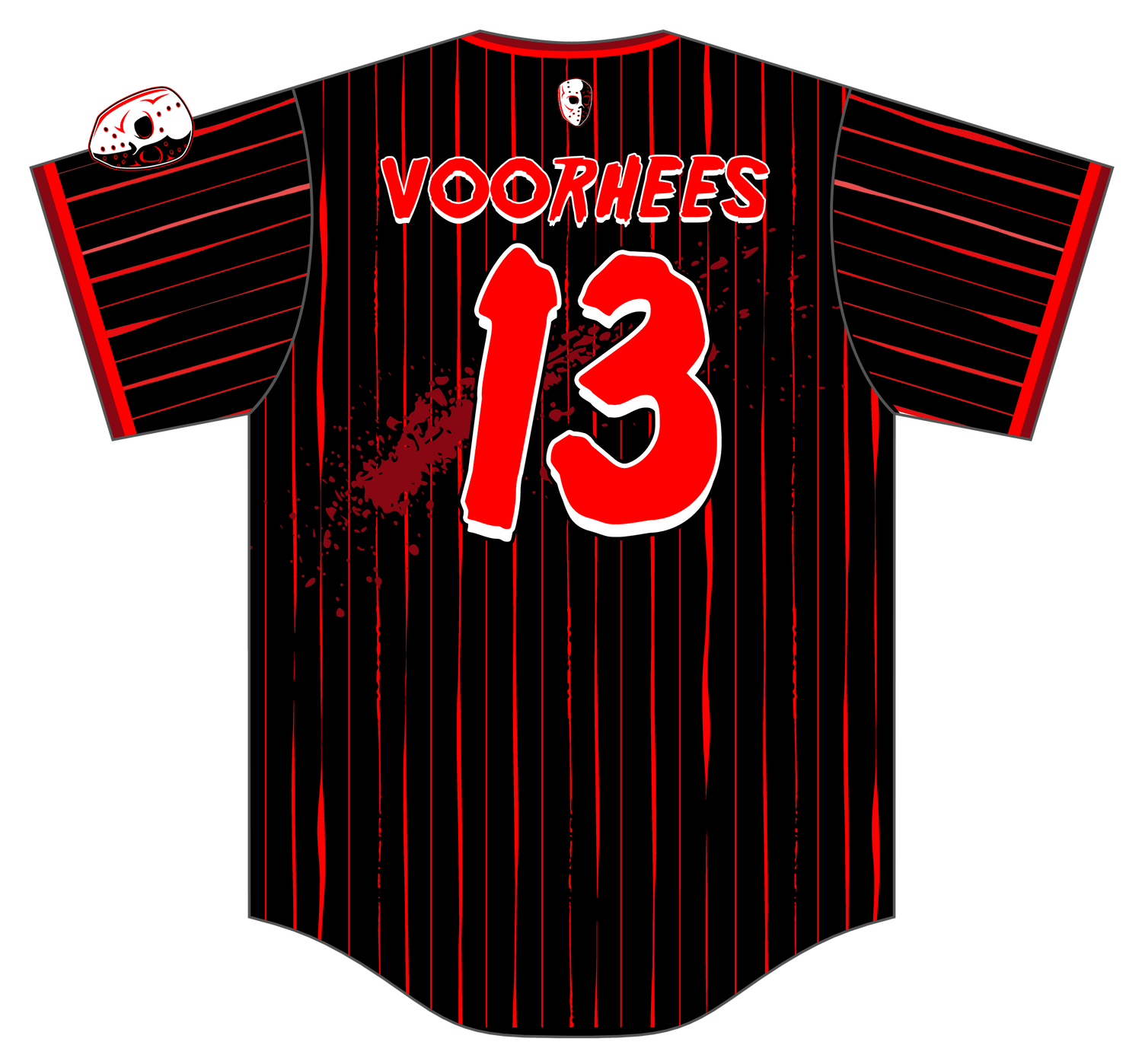 Camp Crystal Lake Jason Voorhees Baseball Jersey (Black)