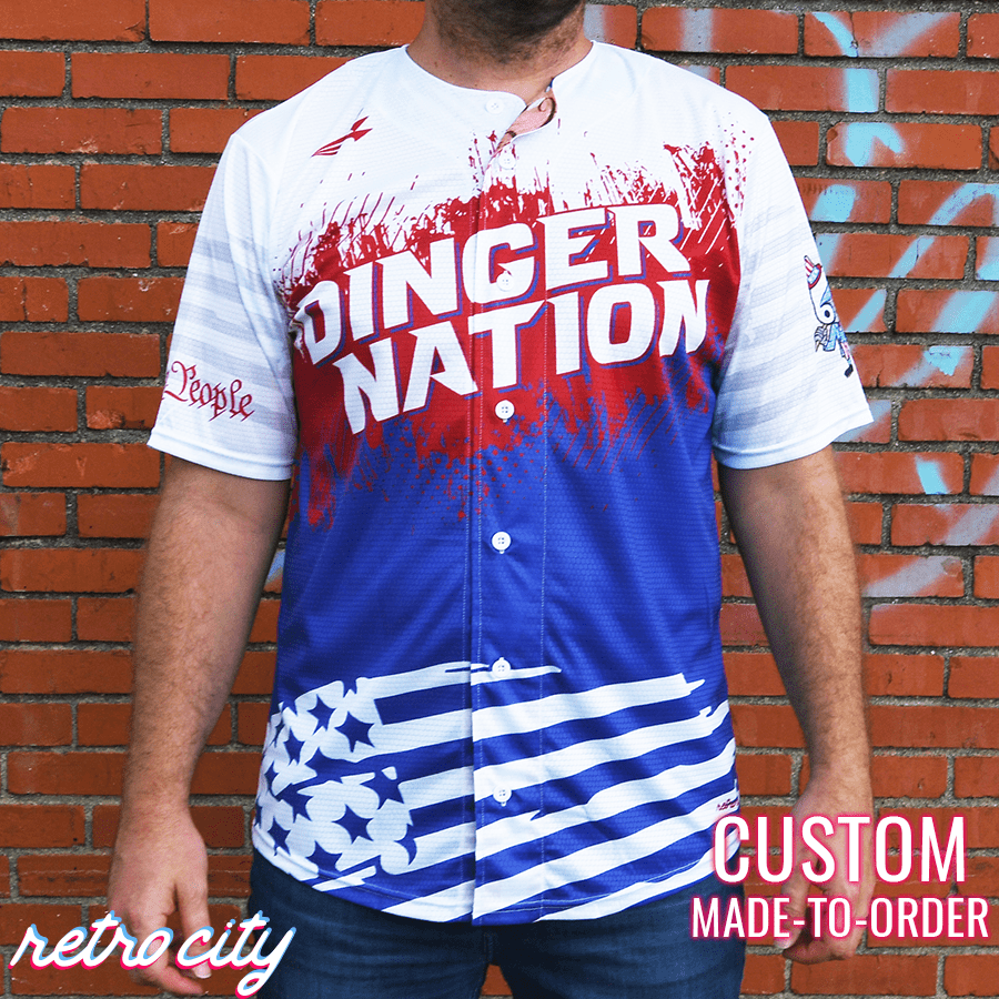 Dinger Nation Triton Seamhead Collection Custom Baseball Jersey Shirt