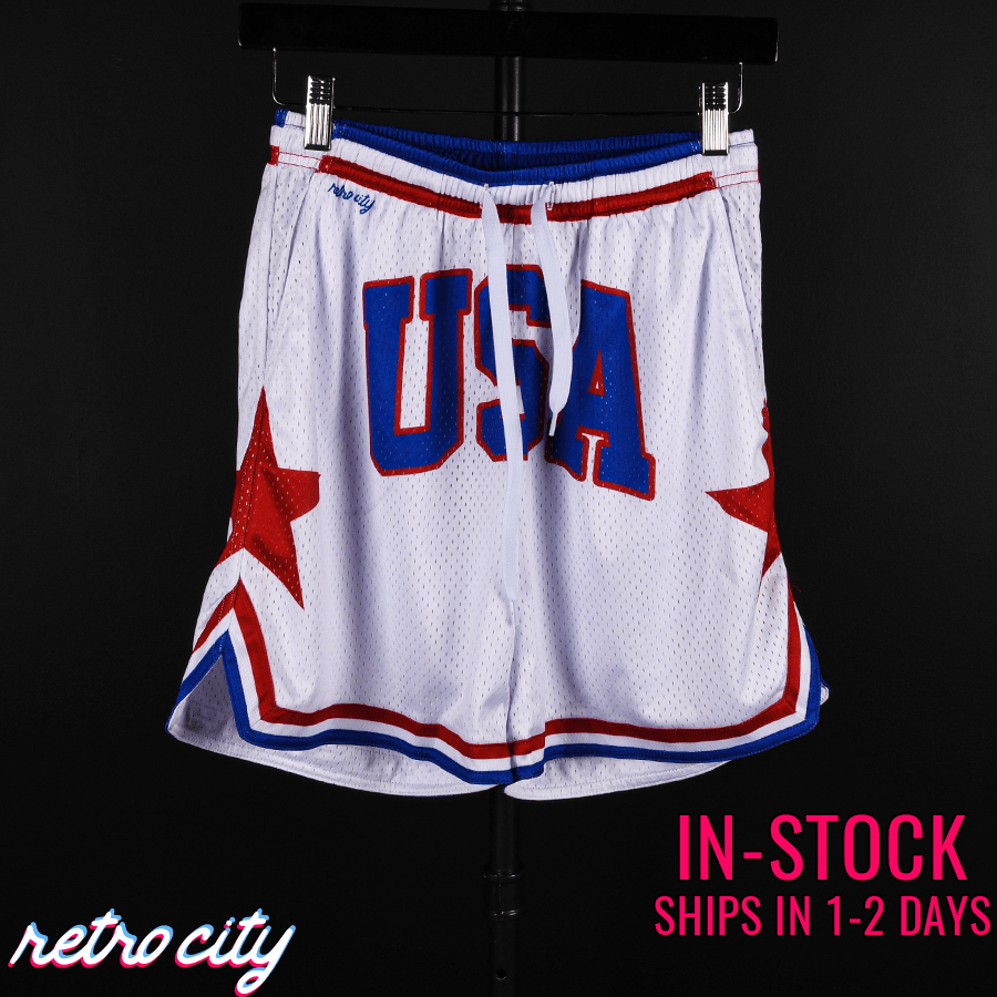 USA Miracle On Ice Retro Mesh Shorts