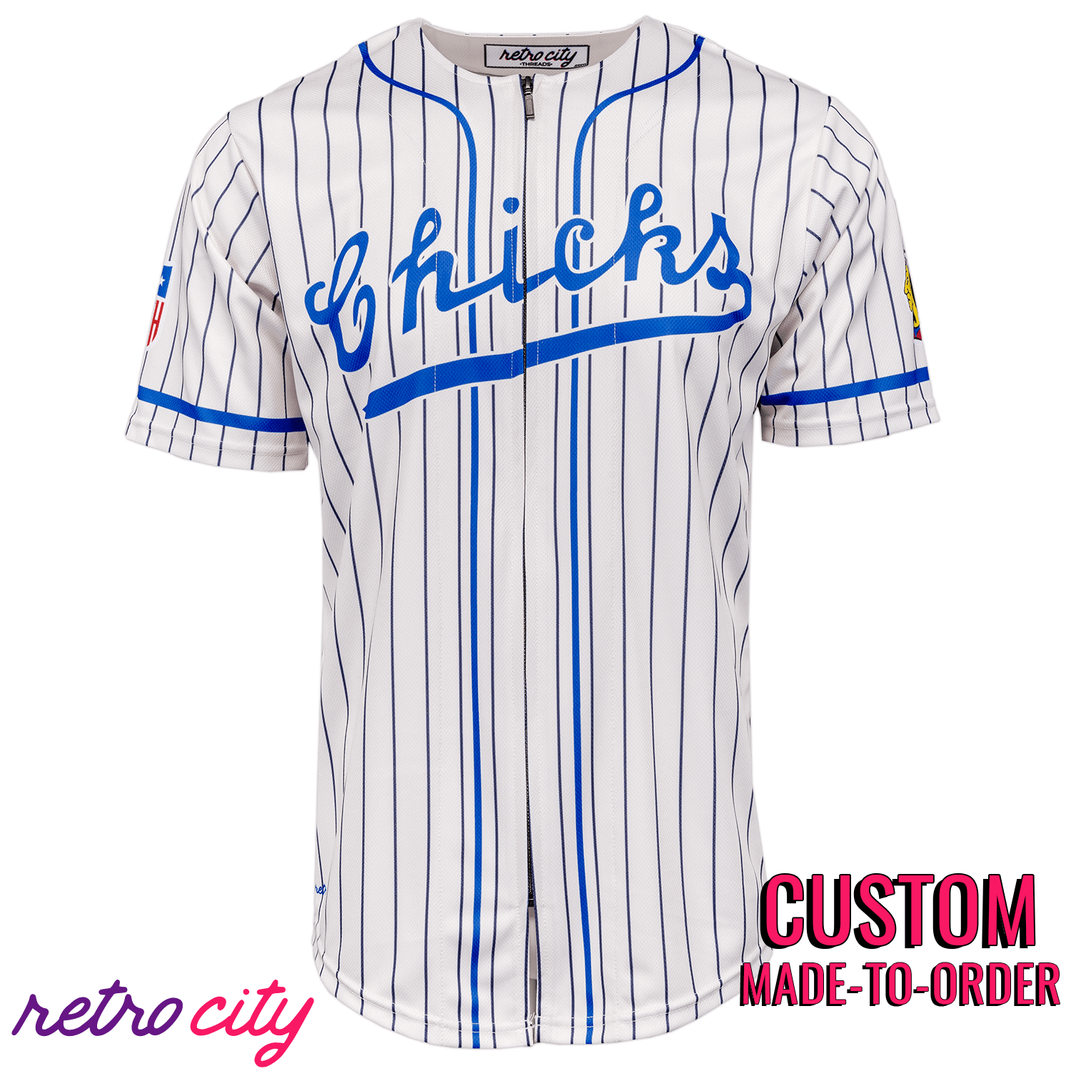 Memphis Chicks 1944 Replica Vintage Baseball Jersey Ebbets Flannel