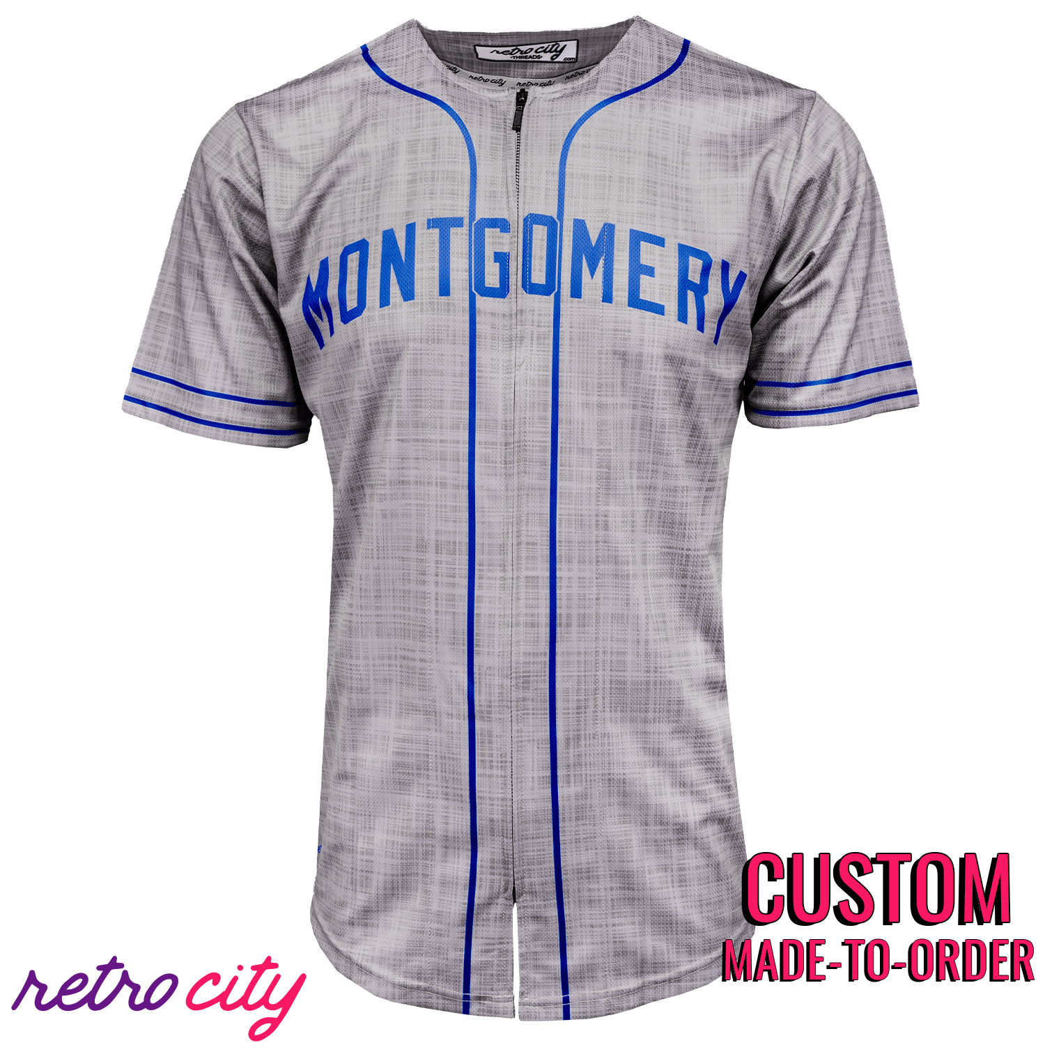 Montgomery Rebels 1948 Replica Vintage Custom Baseball Jersey Ebbets Flannel
