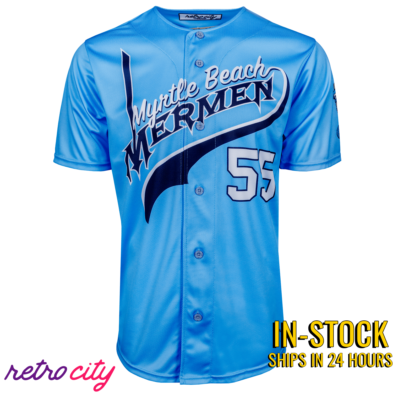 Myrtle Beach Mermen Kenny Powers Baseball Jersey