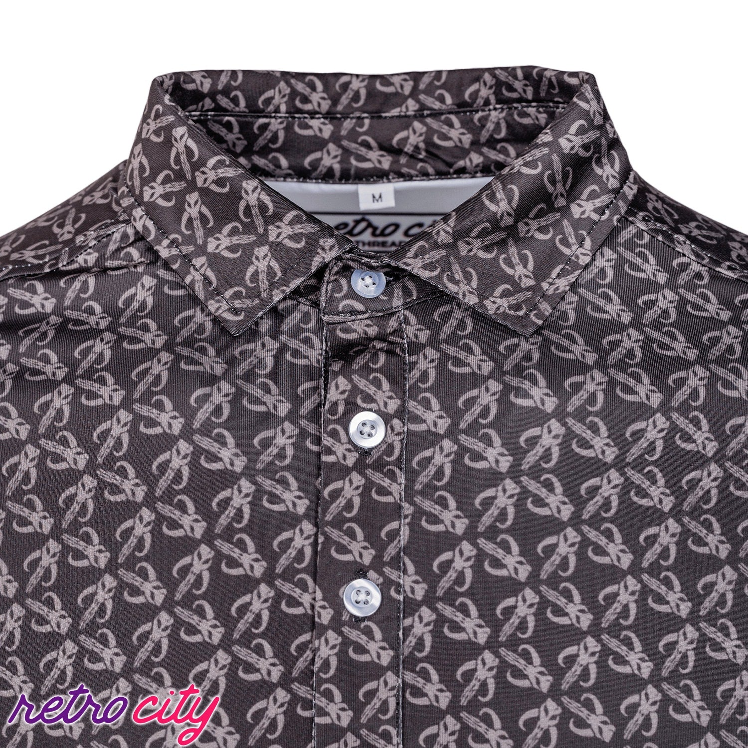 Mando Bounty Hunter Mythosaur Pattern Golf Polo *IN-STOCK*