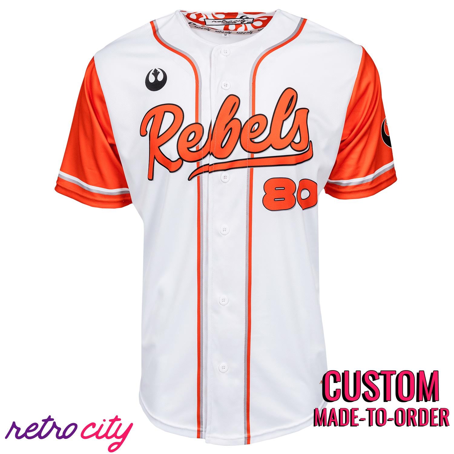 Rebels Flight Suit Full-Button Baseball Jersey – Retro City