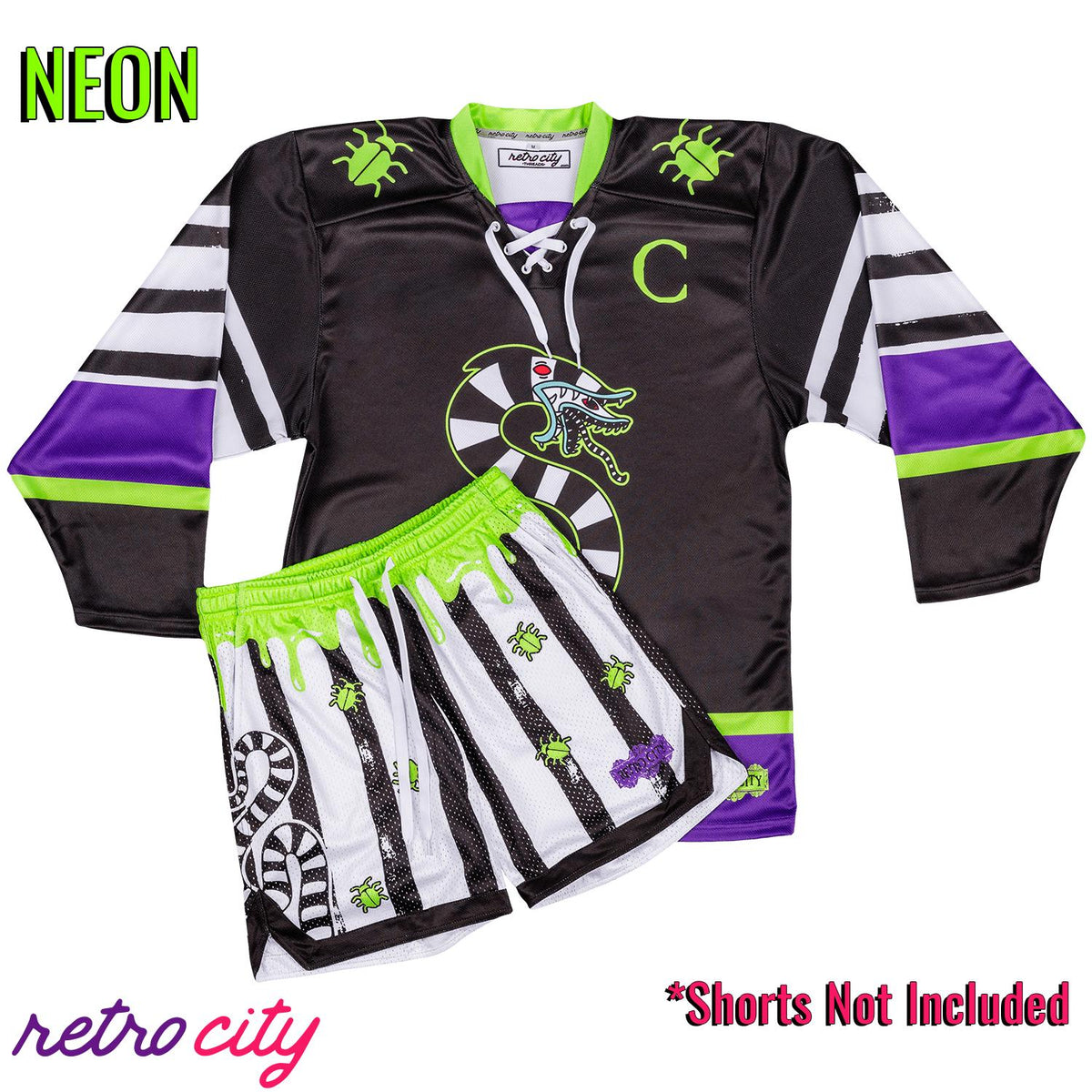 Poltergeist Lace-Up Hockey Jersey Sweater NEON *CUSTOM*