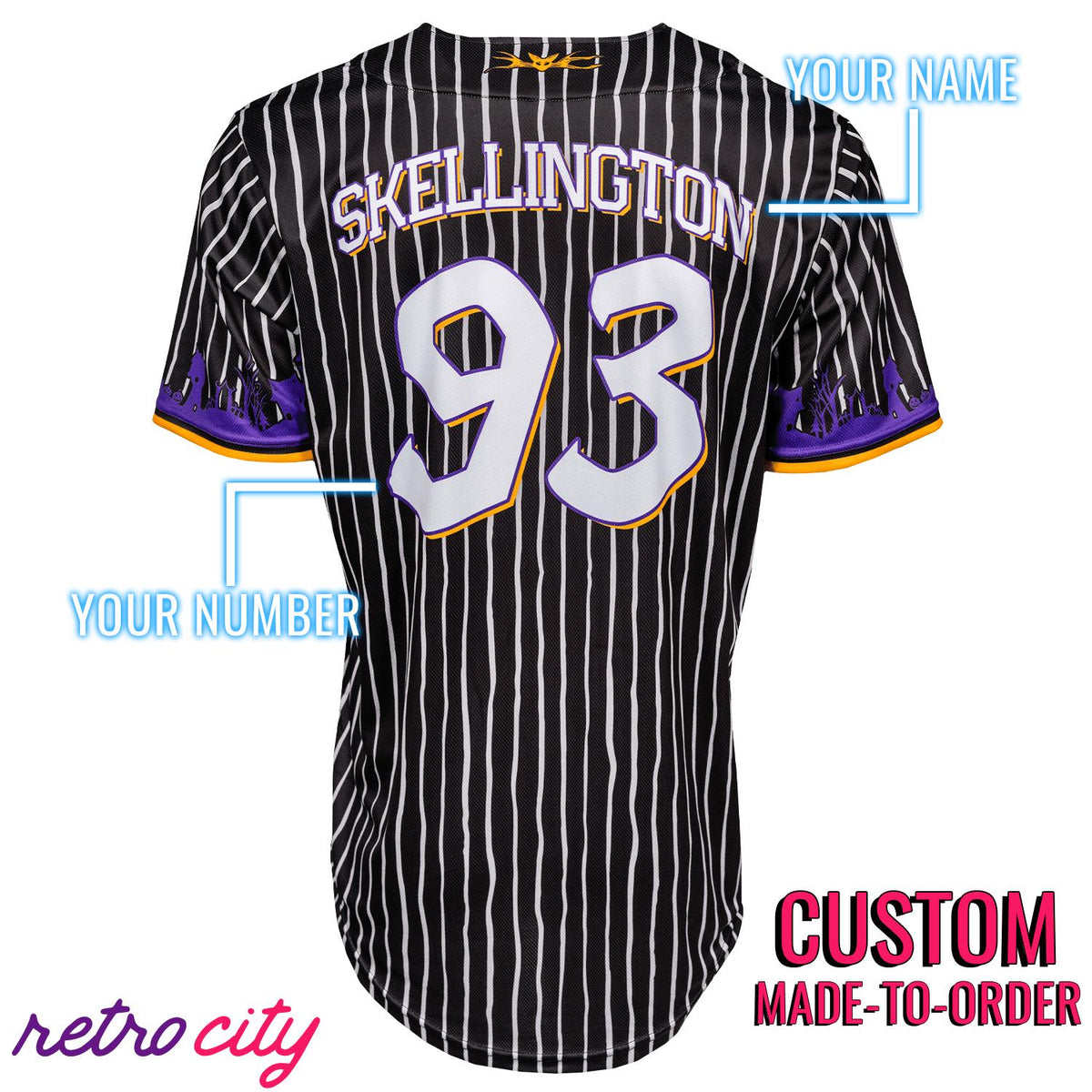 Nightmares Jack Halloween Town Baseball Jersey *CUSTOM*