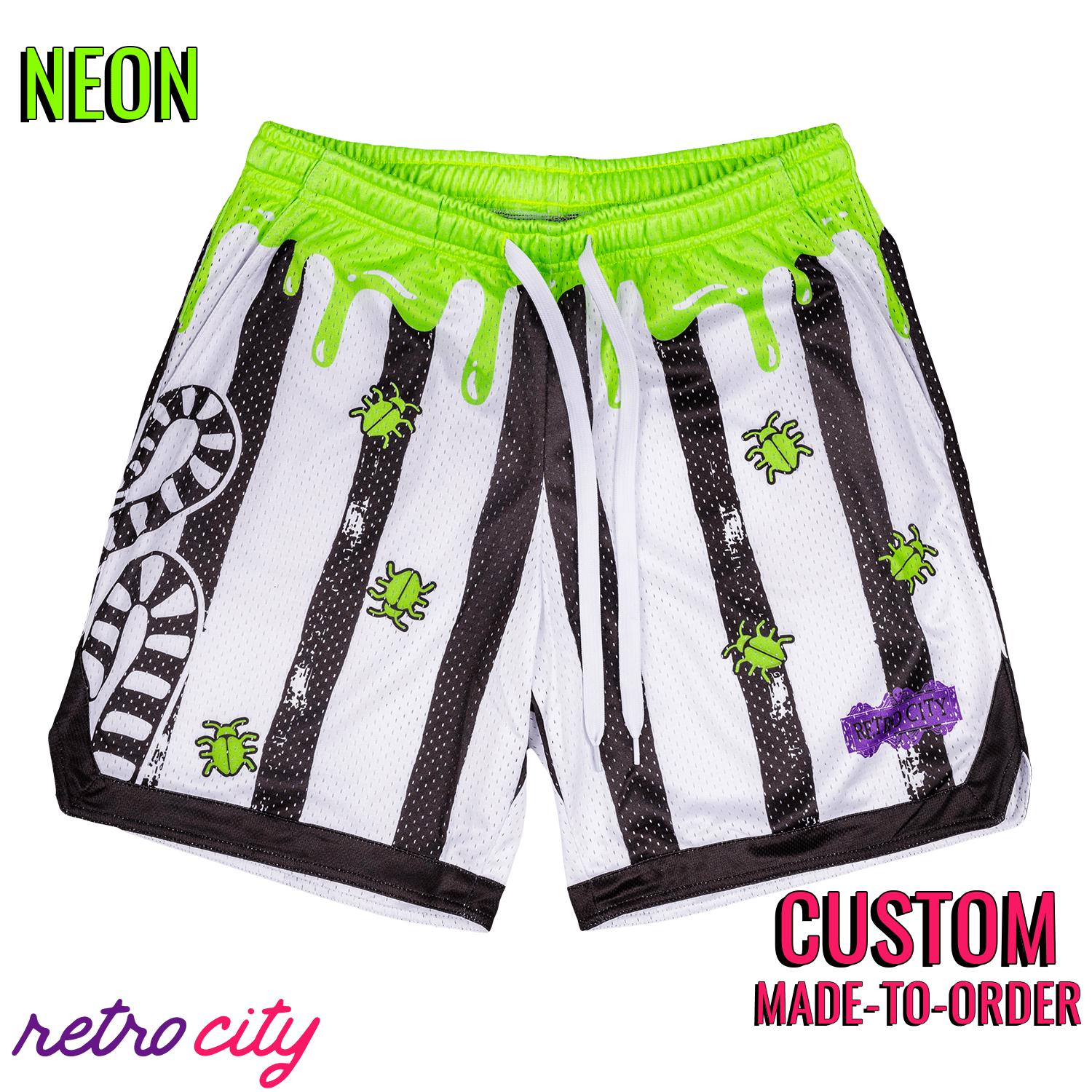 Beetlejuice Mesh Shorts NEON