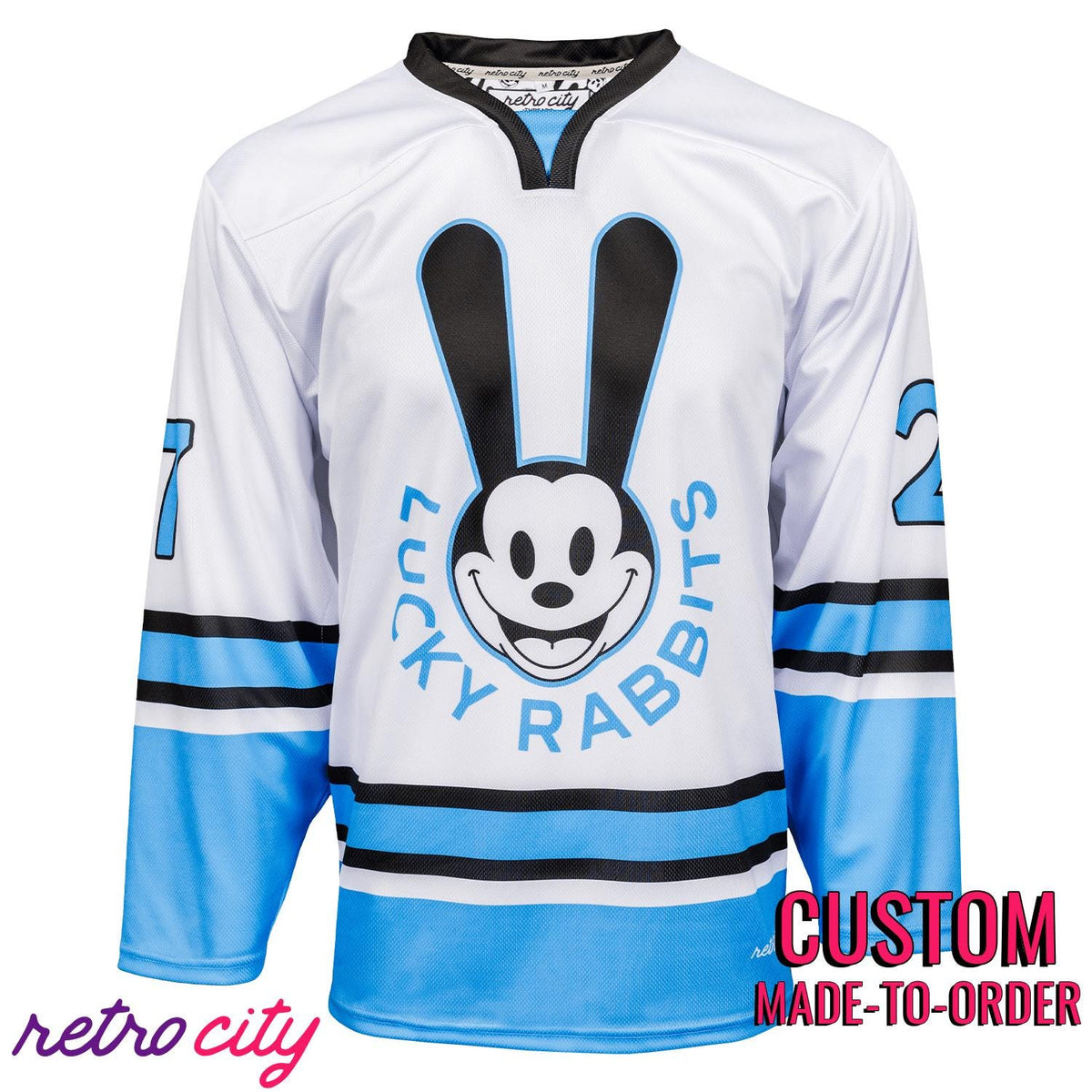 Lucky Rabbits Oswald the Rabbit Disney Hockey Jersey Sweater