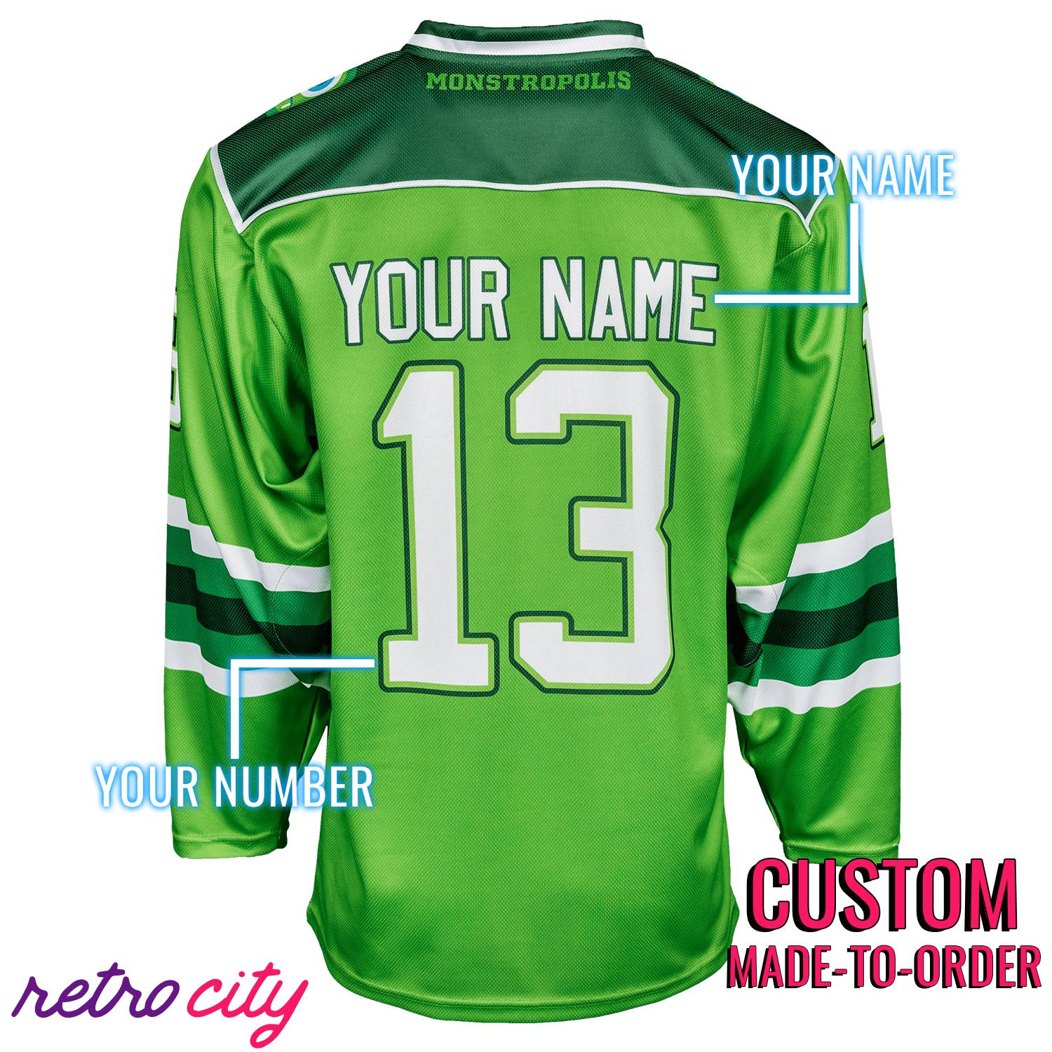 Monstropolis Monsters Hockey Jersey Sweater (Green)