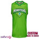 Monstropolis Monsters Inc mike wazowski Disney Basketball Jersey